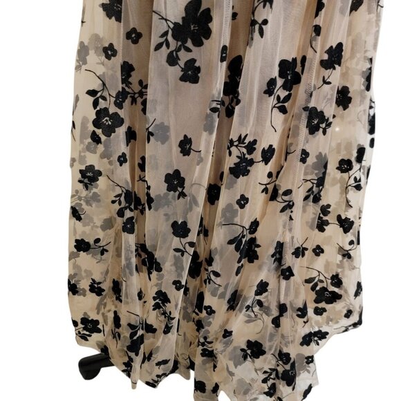 Chicwish Caramel 3D Posy Tulle Skirt – Embroidered Mesh Midi | Size S/M - Picture 5 of 10